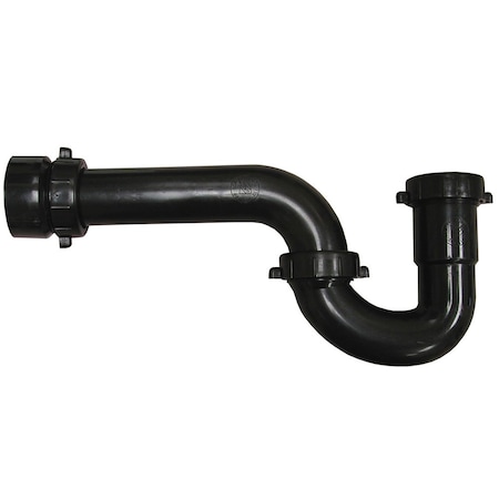 Jones Stephens 1-1/2in. Black Plastic Solvent Weld P-Trap with Adapter P39032